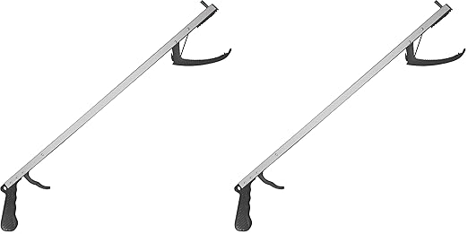 Rehabilitation Advantage Aluminum Reacher Grabber 32 Inches Long with Magnetic Tip (Pack of 2)