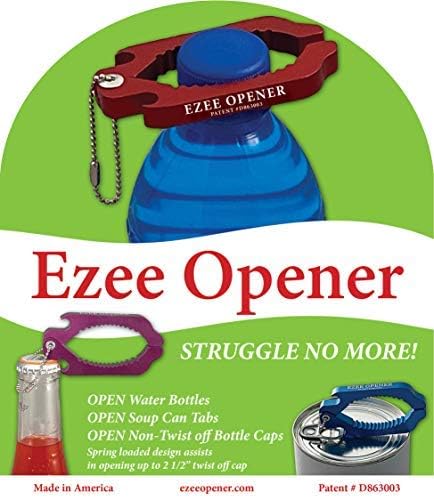 (Green) Aluminum Keychain Multi use opener - perfect for arthritis and weak hands - opens to 2 1/2" dia.