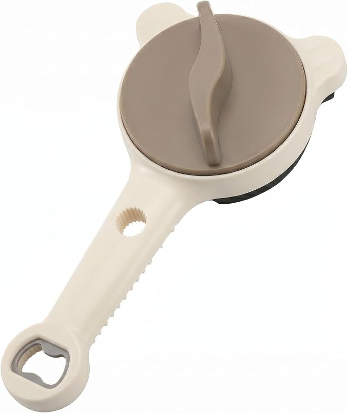 4 in 1 Multi-Purpose Jar Opener, Adjustable 3-Claw Lid Gripper & Bottle Cap Remover Tool for Seniors, Easy Open Jars, Cans, Bottles for Kitchen and Home Use