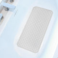 SELIBRE Extra Large Non-Slip Bathtub Mat 36x17, TPR Shower Mat 198+ Suction Cups, Bath Mat for Elderly Kids Pet Dog Grooming, Machine Washable Fast Draining Bathtub Liner, Foot Massage for Inside Tub