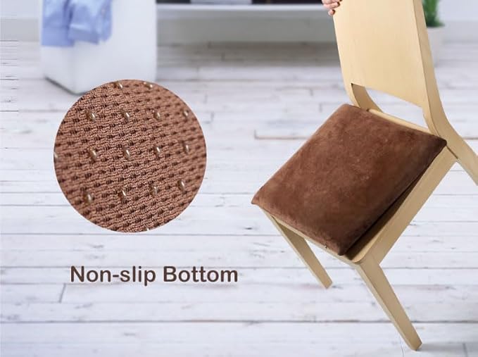 Augld Square Chair Seat Cushion Memory Foam Chair Cushion for Kitchen, Dining,Office or Car 16x16 in Grey