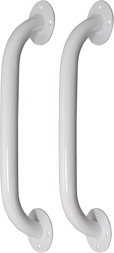 Drive Medical RTL12012 Powder-Coated Grab Bar, White (Pack of 2)