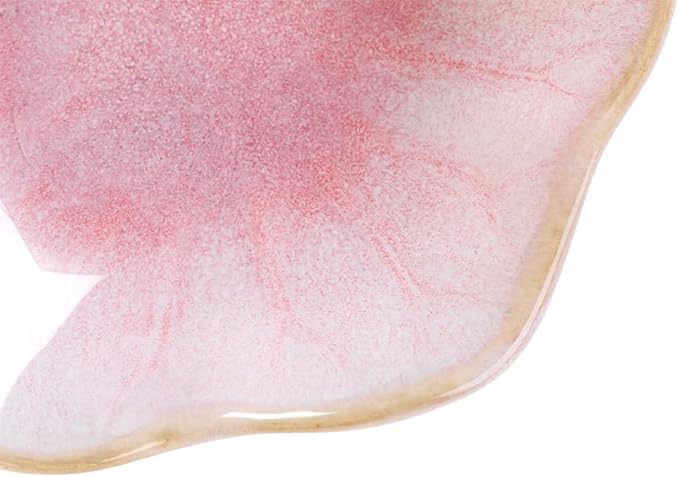 JAMEND CLXP 2PCS Lotus Leaf Shape Ring Holder Dish, Small Key Bowl, Ceramic Trinket Tray Jewelry Dish Organizing Necklace Earrings for Mom Friend Sister, All Jewelries Are NOT Included. Blue+Pink.…