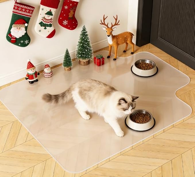 Yecaye Desk Chair Mat for Hardwood Floor, Office PVC Computer Chair Mat, Floor Protector for Rolling Chairs (Transparent, 45" x 53")