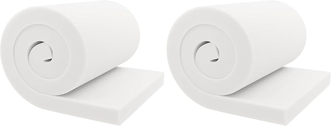 GoTo Foam 2" Height x 24" Width x 72" Length 43ILD (Firm) Upholstery Cushion Made in USA (Pack of 2)