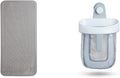 Munchkin Soft Spot Baby Bath Mat for Tub and Super Scoop Hanging Bath Toy Storage with Quick Drying Mesh, Grey