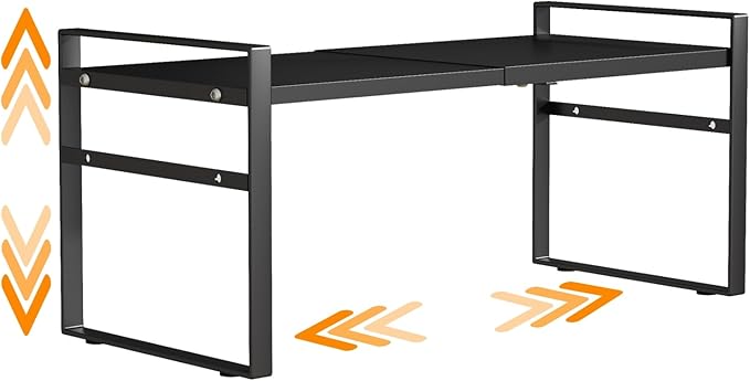 Expandable Cabinet Shelf Organizer Riser for Kitchen Pantry Cupboard Under Sink Countertop,Kitchen Cabinet Shelf