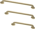 Grab Bar Bundle - ADA Compliance - 1.5" Diameter - 18", 36", 42" Lengths - Pack of 3 - Brushed Brass, Toilet Grab Bars for Commercial Restrooms and Grab Bars for Shower