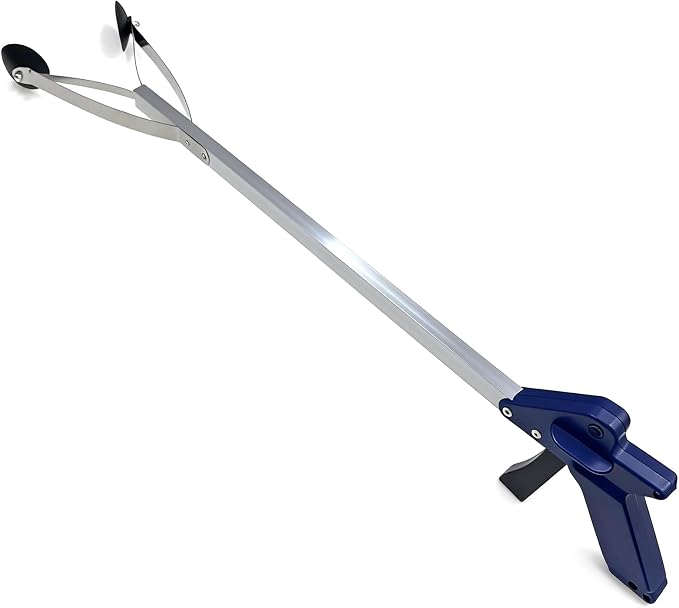 Blue Jay 30 Inch Reacher Grabber Tool with Rubber Suction Cups, Lightweight Long Arm Trash Picker Upper, Multipurpose Extending Reach Assist Stick, Mobility Aid for Seniors and Adults