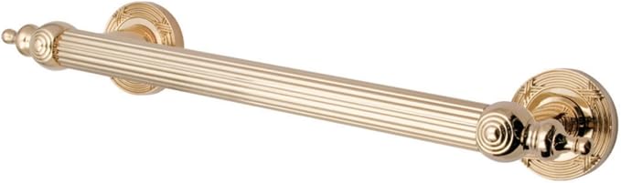 Kingston Brass DR710122 Designer Trimscape Templeton Grab Bar 12-Inch with TL TIP, Polished Brass