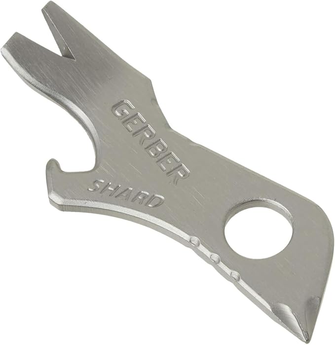 Gerber Gear Shard 7-in-1 Keychain Multitool - Screwdriver, Bottle Opener, EDC Compact Tool - Fathers Day Dad Gifts, Gifts for Men, Silver