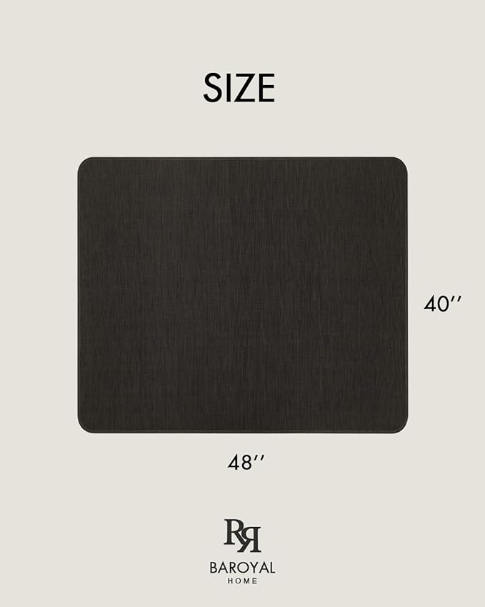 BARoyal Office Chair Mat for Hardwood Floor Under Desk Computer Rolling Chair Mat for Wood/Tile Floor Non-Slip Heavy Duty Desk Rug PVC Plastic Hard Floor Protector 40"x 48" (Espresso)