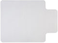 Staples Office Chair Mat, Clear Floor Mats with Lip, Hard Floors, Textured Underside, Extended Under-Desk Coverage, 48 x 36 Inch, Smooth Glide