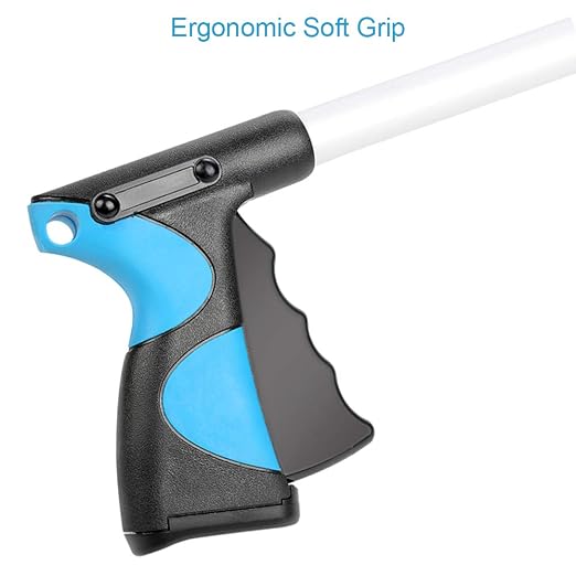 Grabber Reacher Tool, 32" Foldable Picker Upper Grabber, Reaching Tool for Trash Claw Pick Up Stick, Litter Picker, Arm Extension (BLUE1)
