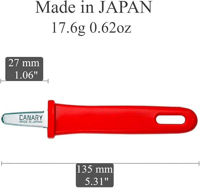 CANARY Box Opener Tool 5" - Mini Package Opener Box Cutter Knife for Opening Packages - Made in Japan, Red
