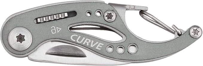 Gerber Gear Curve EDC Multitool 6-in-1 Pocket Knife Keychain with Pocket Screwdriver, Gifts for Men, Gray