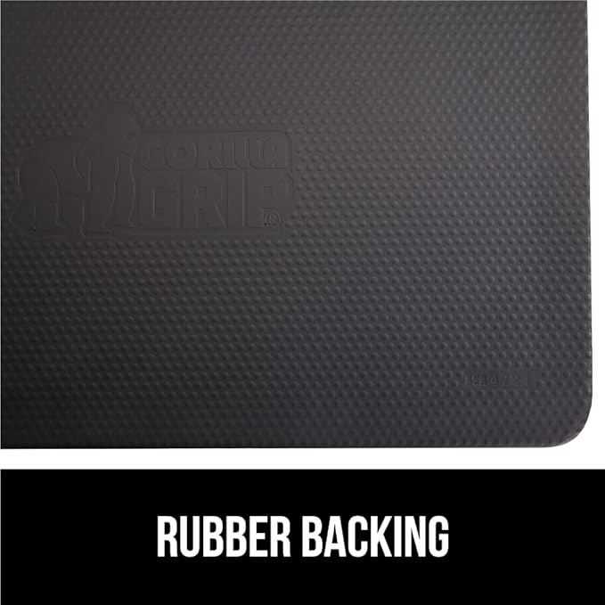 GORILLA GRIP Comfortable Cushioned Kitchen Mats for Floor, Waterproof Stain Resistant Top, 3/4 Inch Thick Ergonomic Standing Desk Anti Fatigue Mat, Supports Ankles and Feet, 17x24, Black (Pack of 2)
