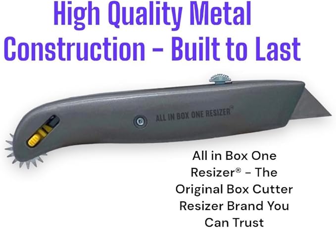 Box Resizer Tool with Scoring Wheel - Utility Knife Cardboard Scorer, Reducer - Box Cutter Sizer Tool for Resizing Reducing Size of Shipping Boxes