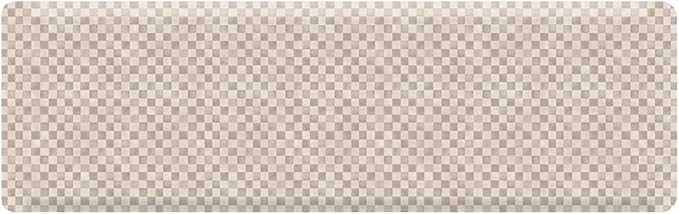 House of Noa Nama Standing Mat – Anti-Fatigue Cushioned Kitchen Mats for Floor | Ergonomic Bounce-Back Foam Kitchen Mats | Anti-Fatigue Mats for Kitchen & Standing | Checker Almond | 22" x 72"
