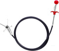 Upgraded Drain Snake 76" with Hook, Plumbing Snake Auger Tool, Sink Snake Drain Clog Remover for Bathroom Kitchen