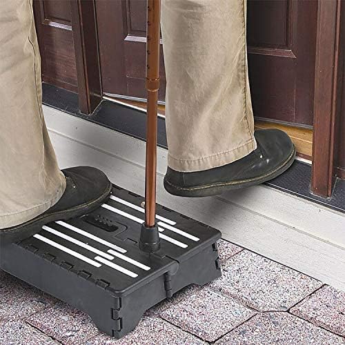 Portable Folding Step Stool 5 Inch, Lightweight Plastic Short Stool Sturdy and Safe, Half Step Height Boost for Seniors and Kids, One Flip Low Step Riser with Handle