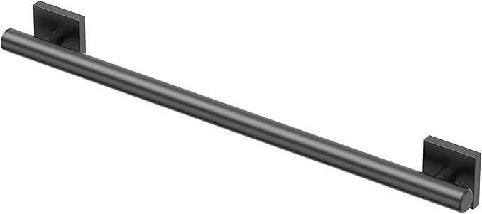 Gatco 944MX Elevate 24" L Grab Bar, Matte Black/ADA Compliant Stainless Steel Safety Grab Bar for Bathroom