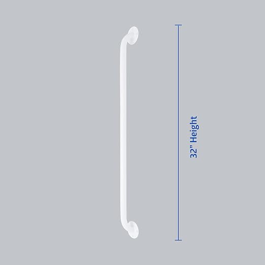 Medline White 32” Grab Bar for Shower & Bathtub, Independence Aid & Ease of Movement — for Elderly, Handicapped or Seniors, 300 lb. Capacity, 1 Bar