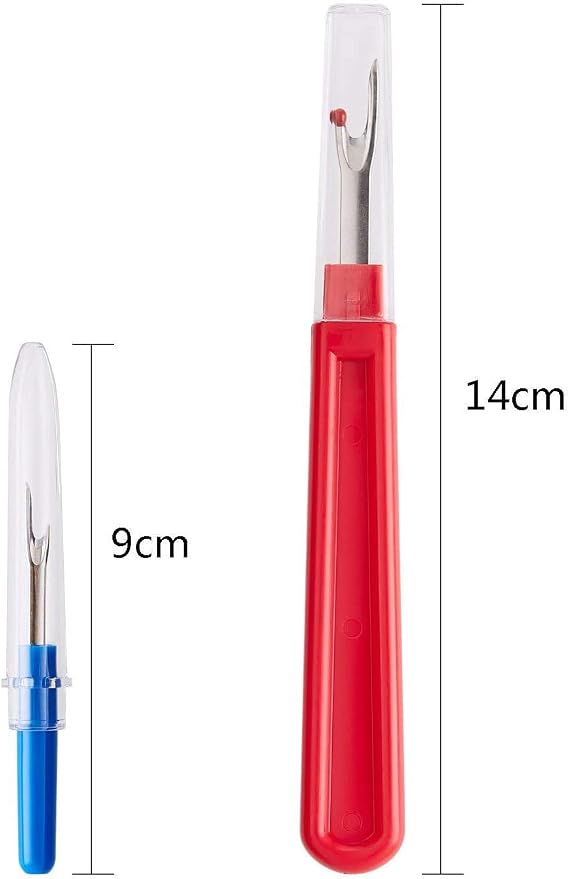 Seam Ripper and Thread Remover Kit,2 Big and 2 Small Sewing Stitch Thread Unpicker and 1 Sewing Trimming Scissor Nipper Tool for Thread Remove(Multi-Color)