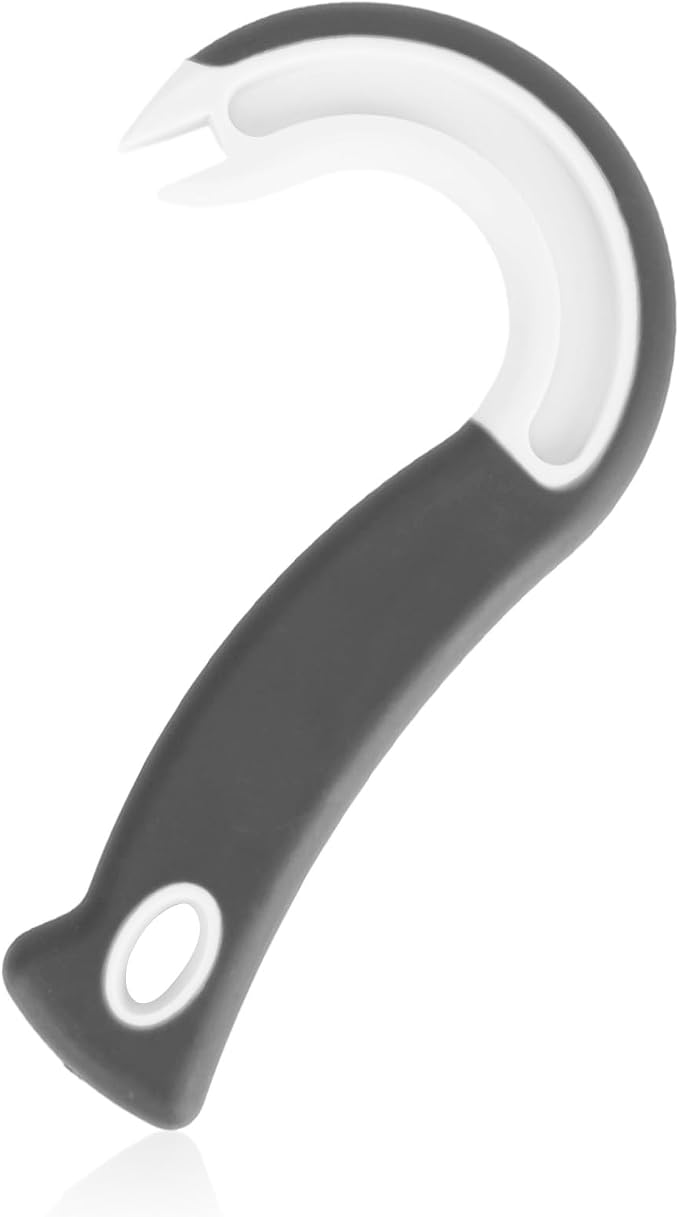 Easy Open Ring Pull Can Opener, J Hook Can Opener Pull Tab with No-Slip Grip for Seniors Kids Weak Hands Manual Soda Beer Pop Top Tin Bottle Jar Lid Lifter Tool (Gray)