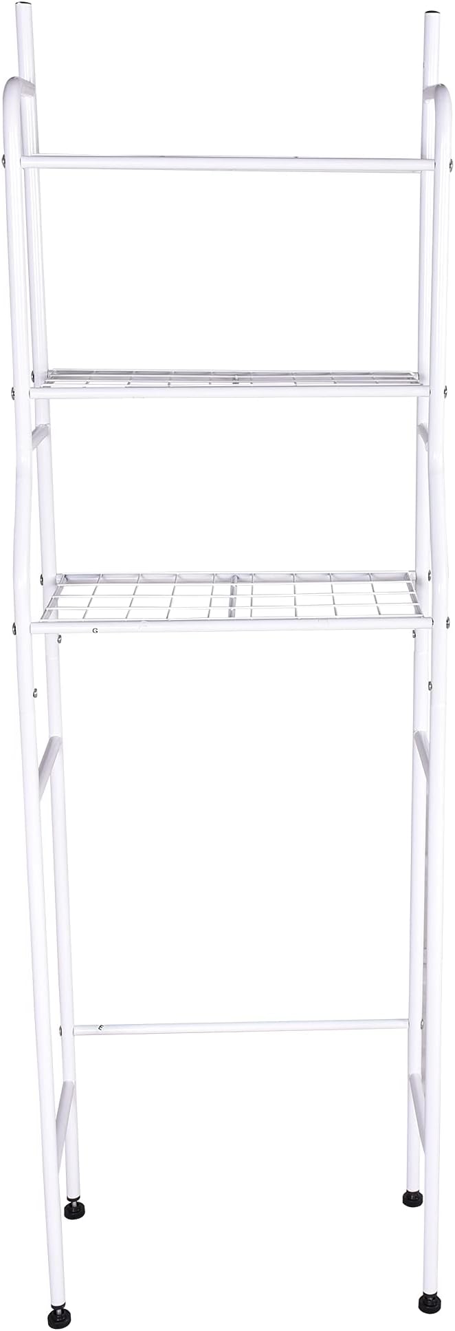 3-Shelf Bathroom Organizer Over The Toilet Space Saver Over The Toilet Rack Bathroom Corner Stand Storage Organizer (White)