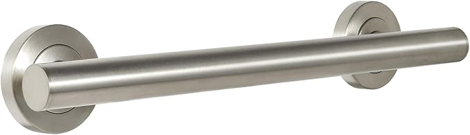 Lava Odoro Shower Grab Bar, Modern Stainless Steel Handicap Grab Bar for Bathtubs and Showers, Shower Safety Bar for Seniors Disabled, ADA-Compliant (Brushed Nickel, 18 Inch)