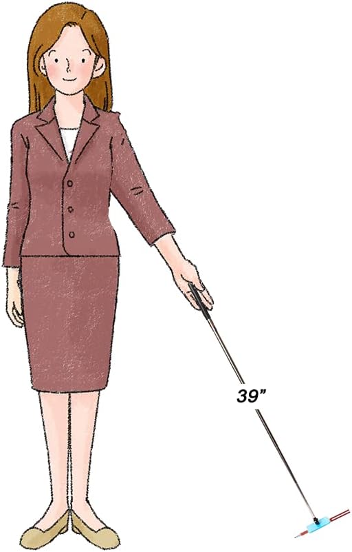 Extendable Reacher Tool – 39” No‑Bend Sticky Pad Grabber for Seniors & Mobility Support – Compact Pickup Tool for Small Items
