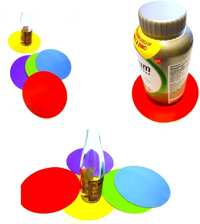 4pcs Rubber Jar Opener Bottle Gripper Non Slip Pad Multi-function Can Opener for Seniors with Arthritis Weak Hands (Circle Three)