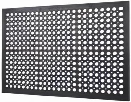 Envelor Anti Fatigue Mats for Kitchen Floor, Rubber Bar Mat, Non Slip Commercial Floor Mat with Drainage Holes, Indoor Outdoor Rubber Mat for Restaurant, Garage, Entryway, Entry Mat 24 x 36 in