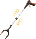 Telescopic Grabber Reacher Tool, 5-Level Adjustable (23" to 41") - Extendable Gripper and Reaching Tool, Heavy Duty Pick Up Stick Grabbers for Elderly, Surgery Recovery Must Haves (Orange)