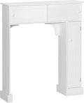 HOMCOM Over The Toilet Bathroom Cabinet, Freestanding Bathroom Storage Organizer with Adjustable Shelves, Toilet Rack, White