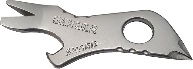 Gerber Gear Shard 7-in-1 Keychain Multitool - Screwdriver, Bottle Opener, EDC Compact Tool - Fathers Day Dad Gifts, Gifts for Men, Silver
