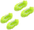 Mop Slippers,Mop Shoes,Dust Duster, Mop Socks for Women Men Kids Foot, Microfiber Reusable for House Office Bathroom Kitchen (Green-2pairs,One Size)