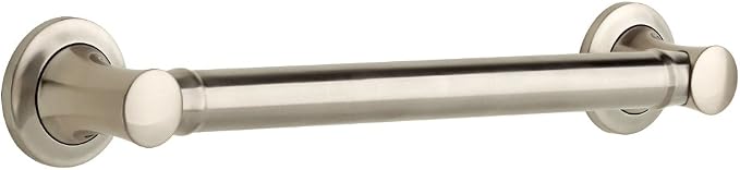 Delta Carlisle (1-Pack) 16' Shower Grab Bar Seniors ADA Compliant Satin Nickel 450 lb Capacity Bathroom Safety Handle for Shower, Bathtub | Wall Mounted Balance Assist, Grip DCL5916-BN