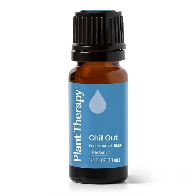 Plant Therapy Chill Out Essential Oil Blend (Formally Let It Go), 10 mL (1/3 oz), for Stress & Calming Relief, 100% Pure, Undiluted, Great for Essential Oil Diffusers