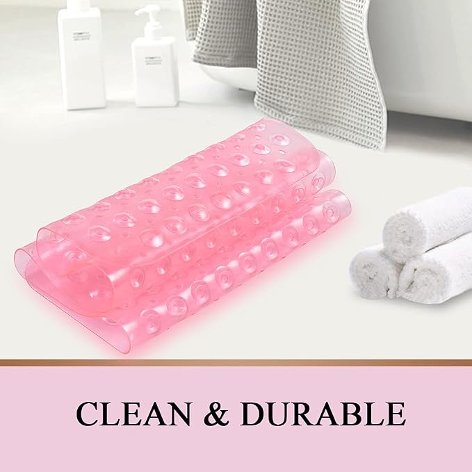 Sheepping Baby Bath Mat for Tub Non Slip Extra Long Cover Bathtub Mat for Toddler Kids 40 X 16 Inch - Eco Friendly Infant Bath Tub Mat with 200 Big Suction Cups,Machine Washable Shower Mat