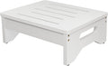 Wooden Step Stool for Adults & Kids, Non-Slip Rubber Feet, 6.5 INCH High, Lightweight Small Step, 450 LBS Capacity, Bed Step Stool for High Bed, Bathroom & Kitchen (White)