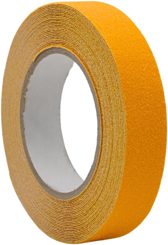 WOD Heavy Duty Anti Slip Tape Yellow - 1 inch x 30 ft. Non Skid Treads Weather Proof Indoor/Outdoor Traction Tape for No Slip Stairs ASTC32