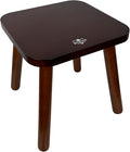 BEE&OAK 11 Inch Wooden Step Stools for Adults, Solid Rubber Wood Non-Slip Step Foot Stool, Heavy Duty 300 lbs One Step Stool for Bedroom, Bathroom, Kitchen,Outdoor (Dark-Walnut)