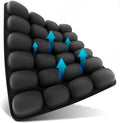 Sondur™ Travel Cushion – CloudAir Technology Airplane Seat Cushion – Inflatable Travel Cushion for Long Flights – Portable Air Cell Design, Puncture-Resistant Waterproof Pad – Black