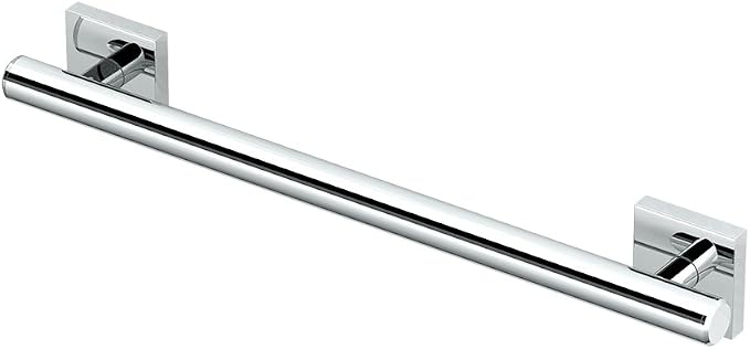 Gatco 942 Elevate 18" L Grab Bar, Chrome/ADA Compliant Stainless Steel Safety Grab Bar for Bathroom
