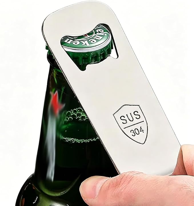 Durable 304 Stainless Steel Bartender Opener 1/3Pcs, Slim Flat Portable Pocket Opener Household Kitchen Bar Accessory(1Pc)