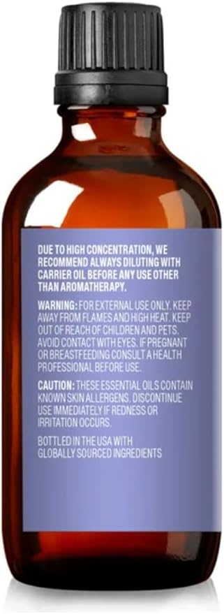 Cliganic Organic Lavender Essential Oil - 100% Pure Natural Undiluted, for Aromatherapy Diffuser | Non-GMO Verified
