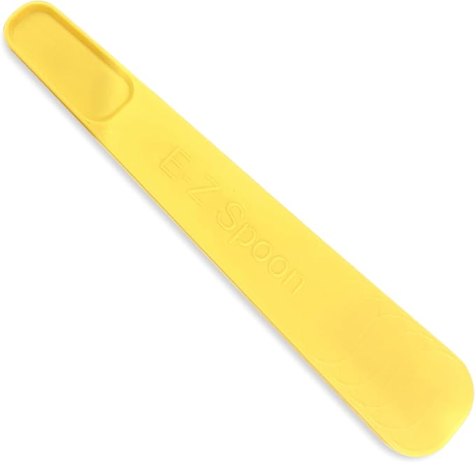 E-Z Spoon Soft – Oral Motor Spoon for Toddlers & Special Needs, Soft-Flex Tool for Sensitive Use, Anti-Gag, Shallow Bowl, Textured Grip for Control, Yellow