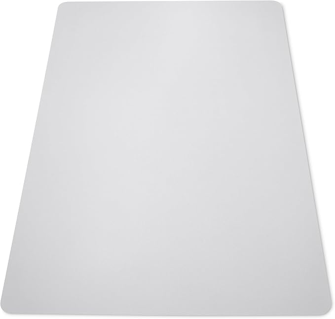 Amazon Basics Office Chair Mat for Hard Floors, Clear, Smooth Surface, Protects Hard Floors, 46" x 60"